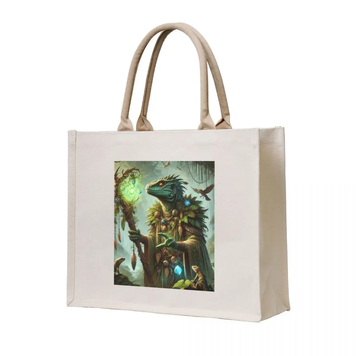 

Lizardfolk Druid Tote Bag cloth bag woman Women's bags Gift bag