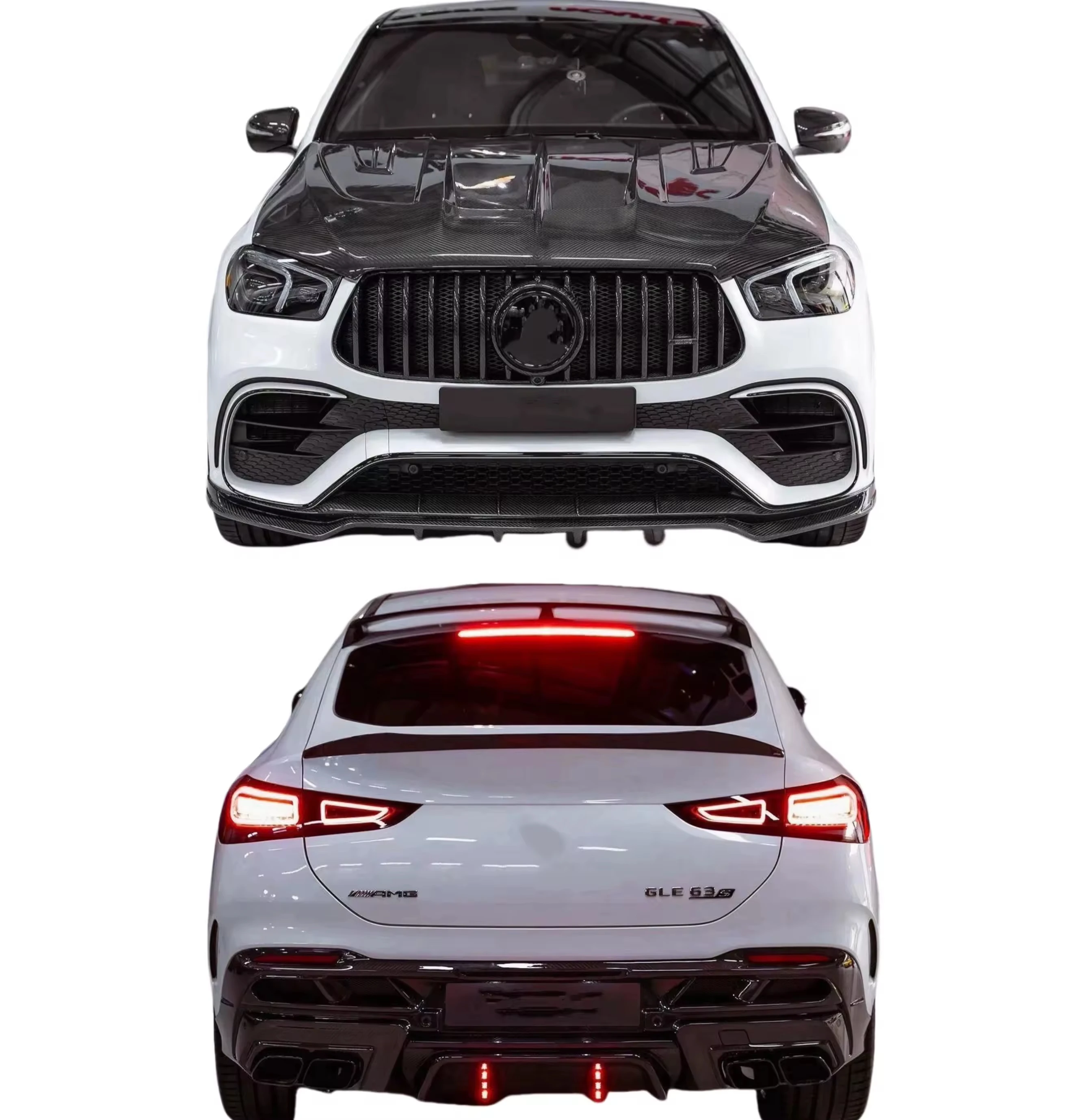 New Carbon Fiber Body Kit Upgrade for - GLE-Class Coupe C167 Front/Rear Lip Diffuser Spoiler Hood Bumpers
