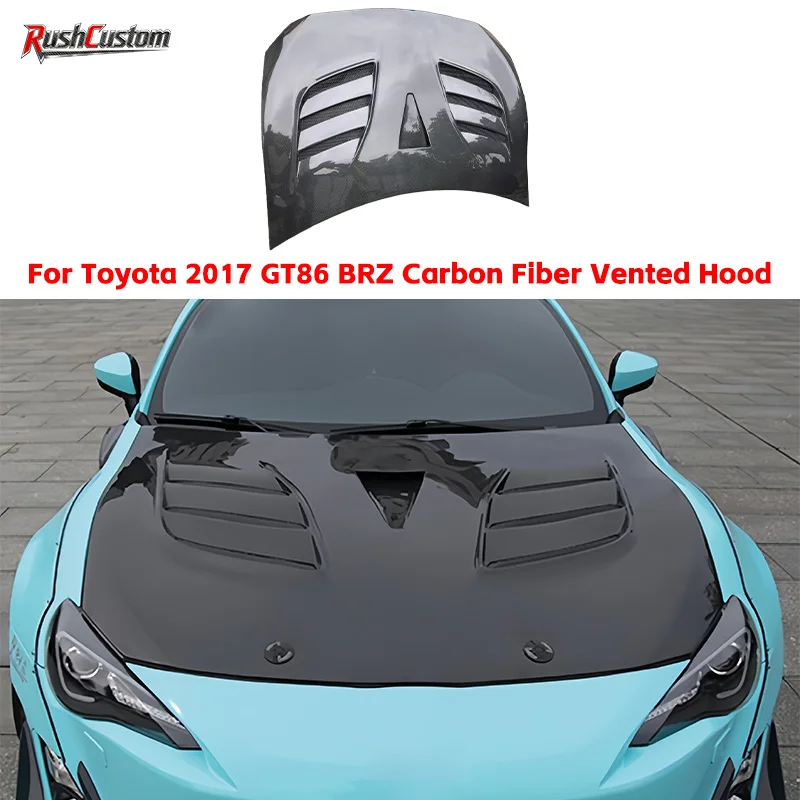 

For Toyota 2017 GT86 BRZ Carbon Fiber Vented Hood Engine Cover High-Quality Automotive Body Kit