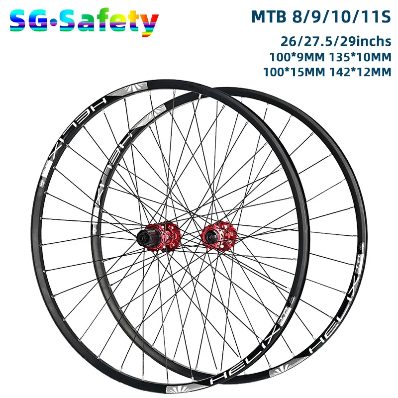 Ultralight MTB Mountain Bike Wheelset 26/27.5/29 inchs Thru QR Hub Sunringle TR25/27 Tubeless ready Rim 8 9 10 11 Speed Wheels