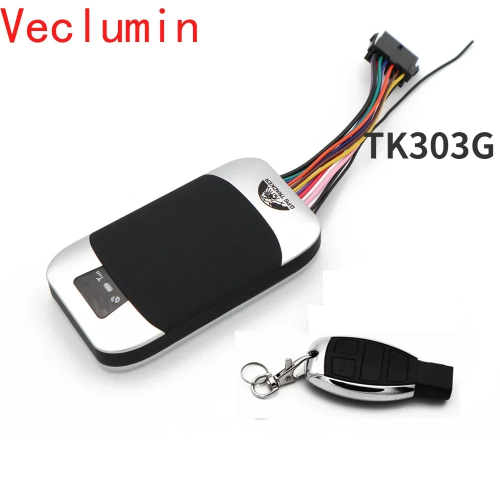Veclumin 리모컨 차단 엔진 차량 추적기, 웹 앱 GPS 추적기, 차량 GSM GPS 로케이터 코반, 2G IP66, TK303G