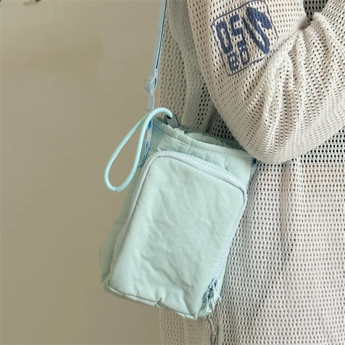 Lightweight Two-Layer Crossbody Phone Pouch for Women Walking Running Sports Summer Casual Fashion Small Size Portable