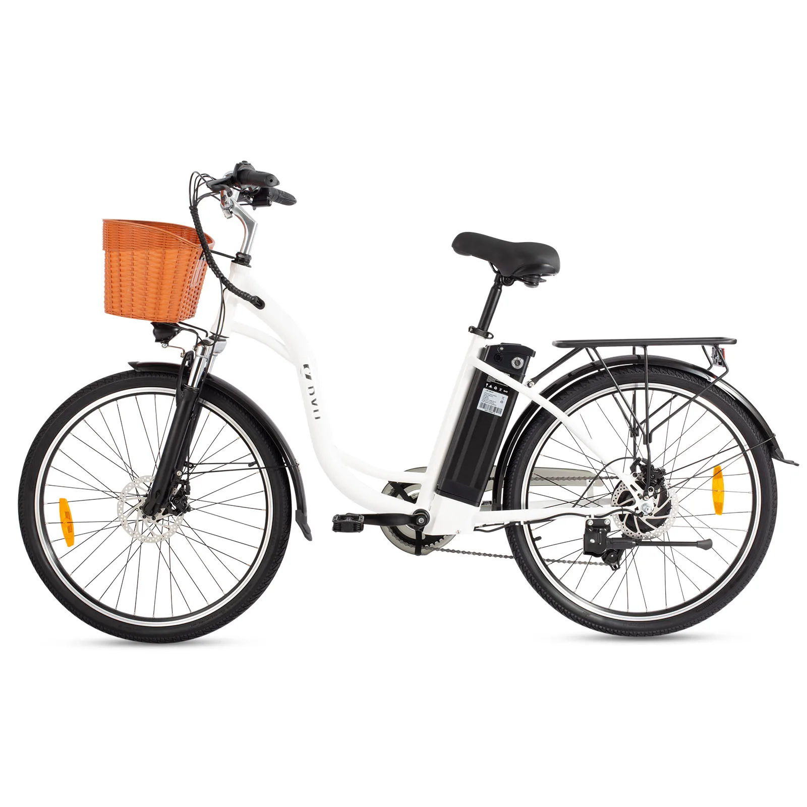 Dyu c6 elektrische fiets 350W motor, maximale snelheid 25 km/u, 36V 12.5Ah, maximale actieradius 70 km, verwisselbare accu, 7-versnellingsbak, e-bike