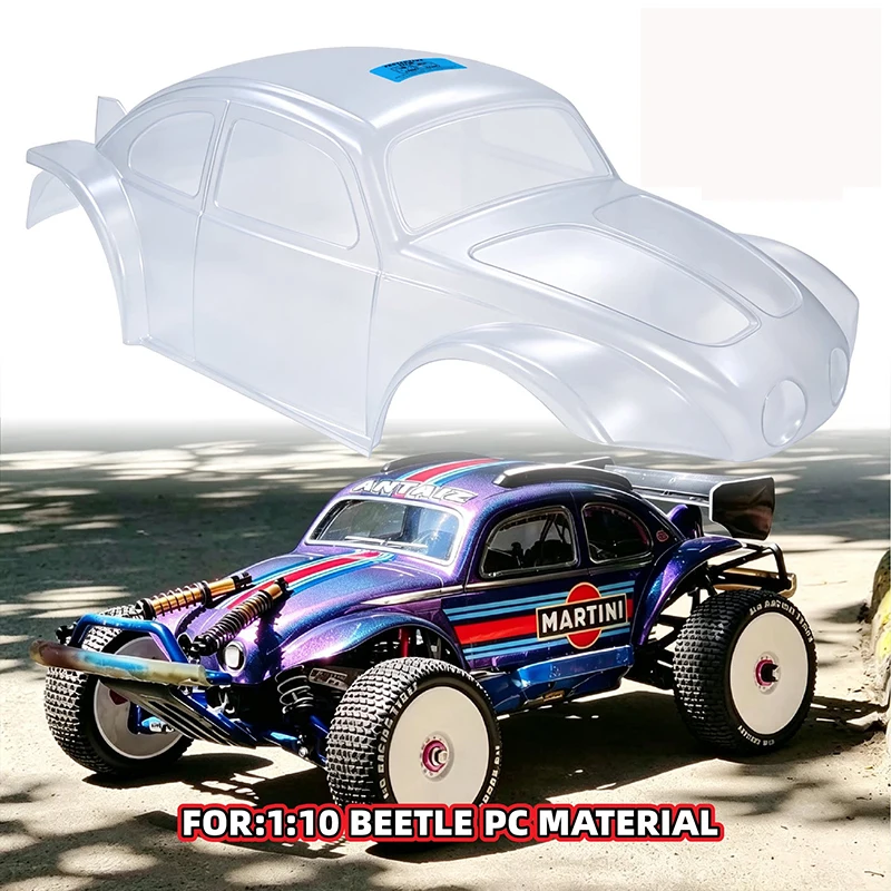 1pcs  1/8 1/10 Vintage Beetle PC Body Shell Universal RC Car Body Cover For 313-360mm Wheelbase Crawler Short Course Truck