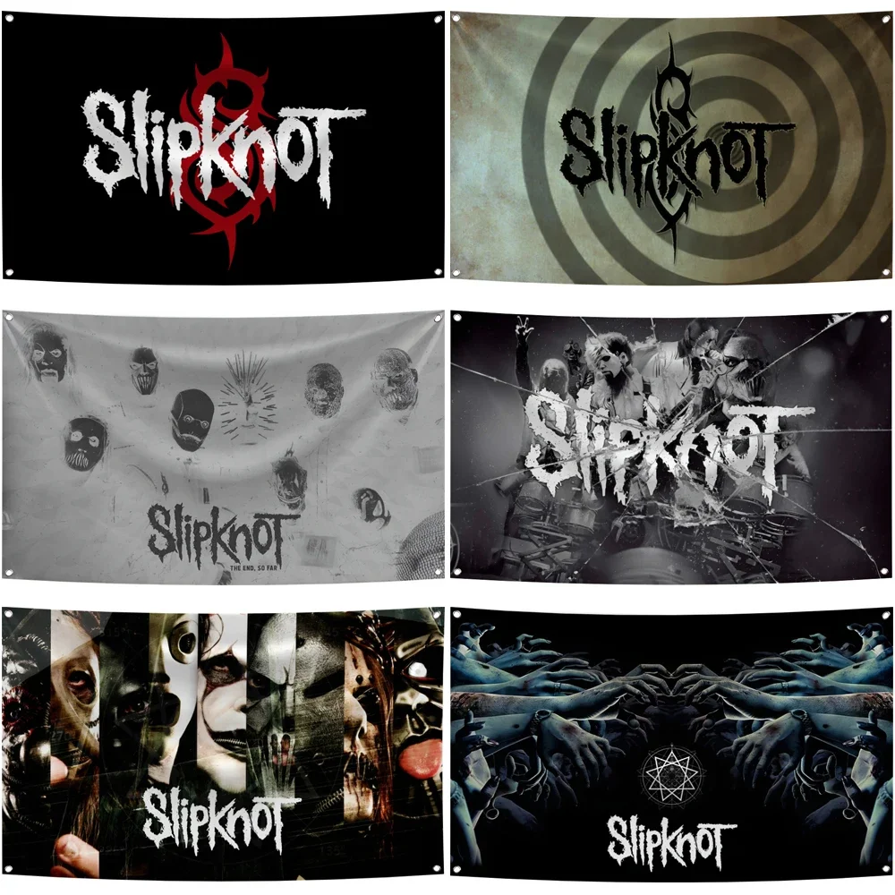 3x5 Fts Slipknots Heavy Metal Band Flag Poster Tapestry Polyester Digital Printing Banner For Garage Indoor Outdoor Decoration