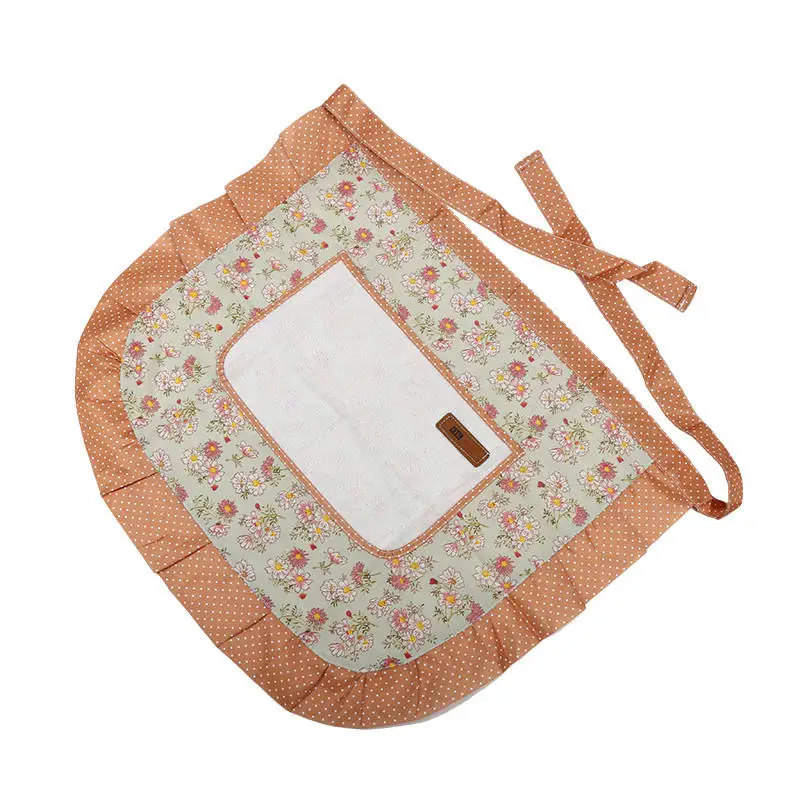 Short Waist Kitchen Apron For Chef Lace Half Waist Bib Maid Costume With Kitchen Party Favors For Women Waitress