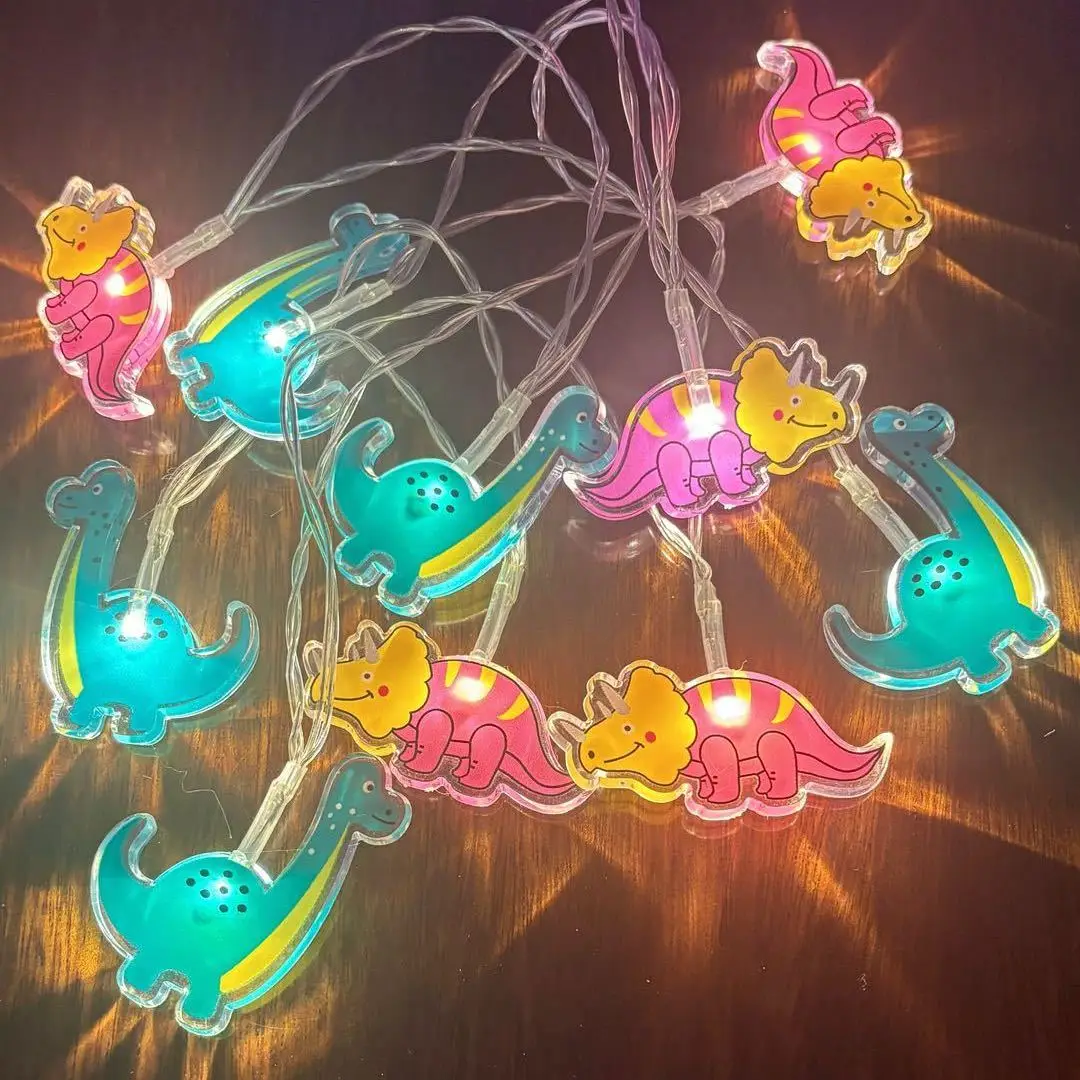 Dinosaurier-Lichterkette für Kinderzimmer, Acryl-Lichter für den Innenbereich, Party-Dekoration, Jungenzimmer-Licht, Weihnachtsdekoration 601 – Detail 10
