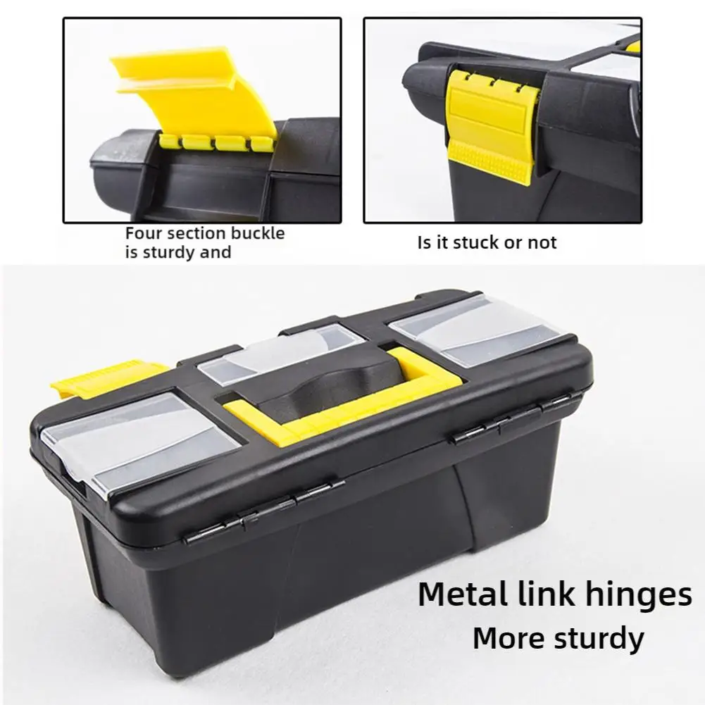 Tool Storage Box Mini Double Layer Compartment Tools Box Organizer  Portable Handle Tool Case Accessories
