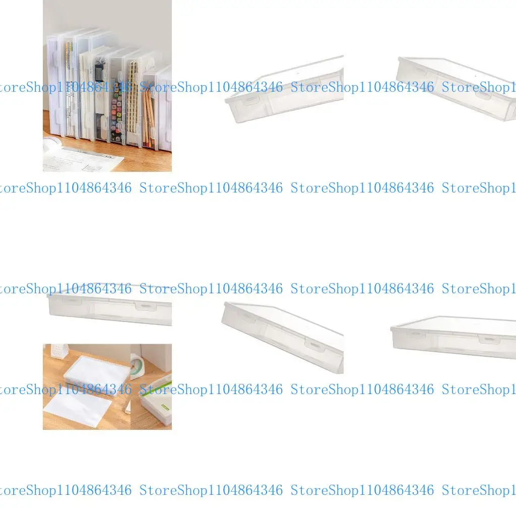 5asd Large Clear Dokument Doppelschnallen Verschluss stapelbare Speicherbox