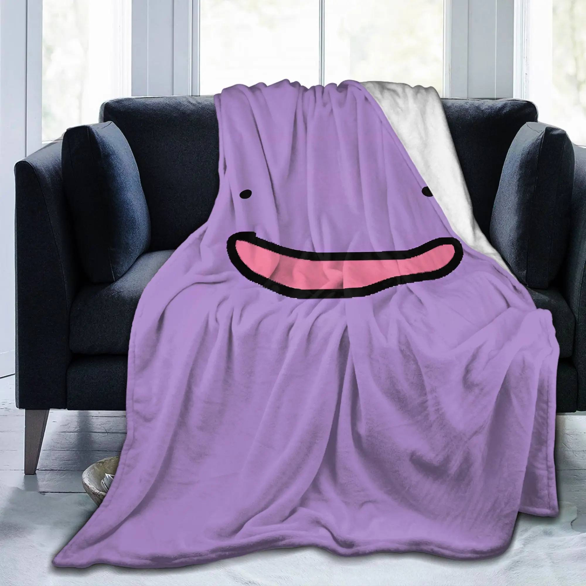 Dittoes Transform Purple blob Awesome Blankets Flannel Imposter Cartoon Super Soft Throw Blankets for Bedroom Gift Multifunction