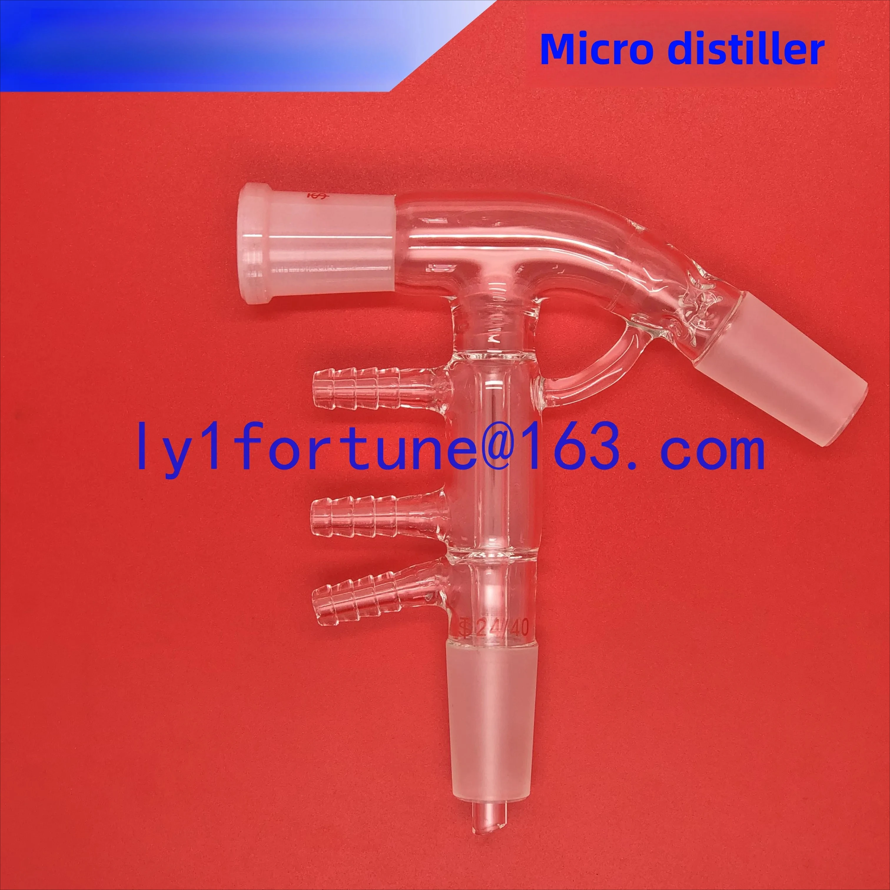 Glass, micro-distiller, grinding mouth distillation connection pipe, fractionation head, vertical thorn, distillation equipment