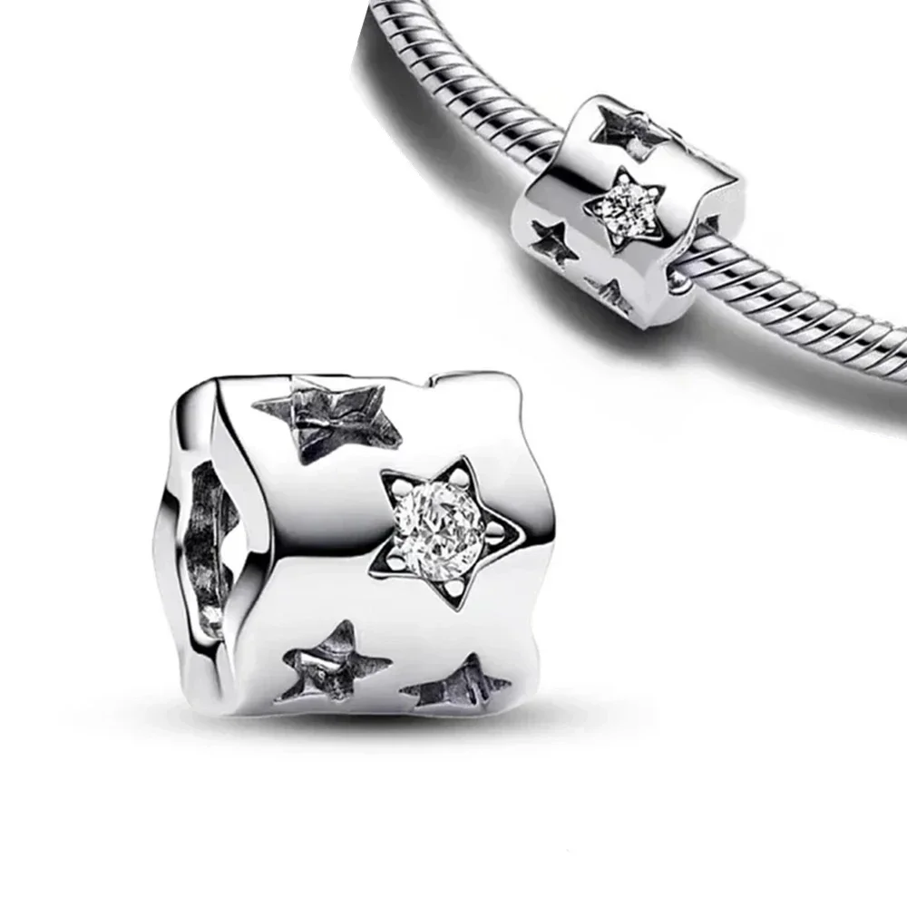 Silver Colour Milky Way star cluster Fit Pandora Charms Silver Colour Original Bracelet for Jewelry Making