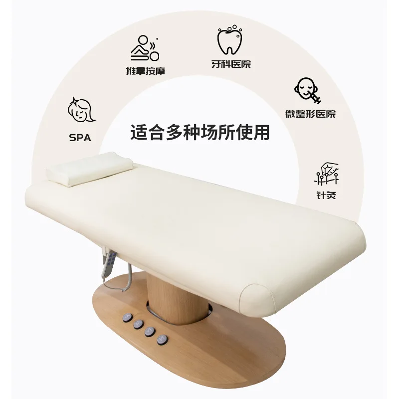 حار بيع تخصيص اللون الفاخرة المهنية صالون تجميل الجدول 2 محركات سرير تدليك كهربائي لمنتجعات التجميل