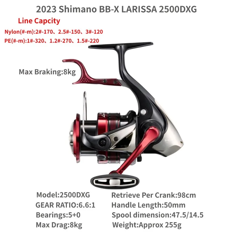 SHIMANO 2023 BB-X LARISSA Iso Lever Spinning Fishing Reel 2500DHG