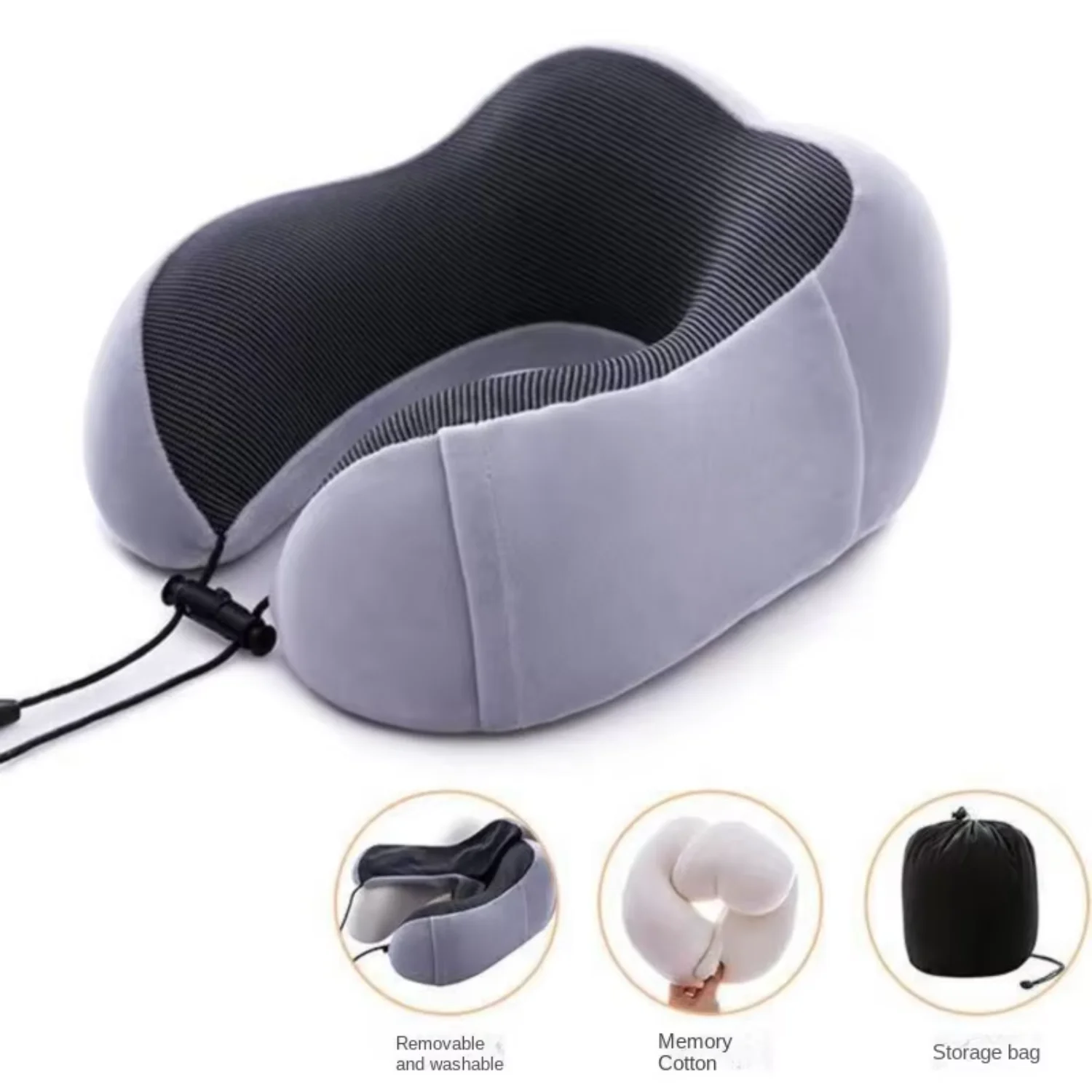 K-star portable memory cotton U-shaped pillow, travel neck pillow, protective neck pillow, slow rebounds 2024, hot Sale,