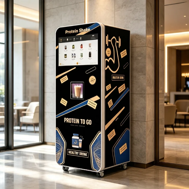 Gym Dedicated Custom Protein Shake Vending Equipment QR Code Scanning Function Various Payment Channels For Fitness Center