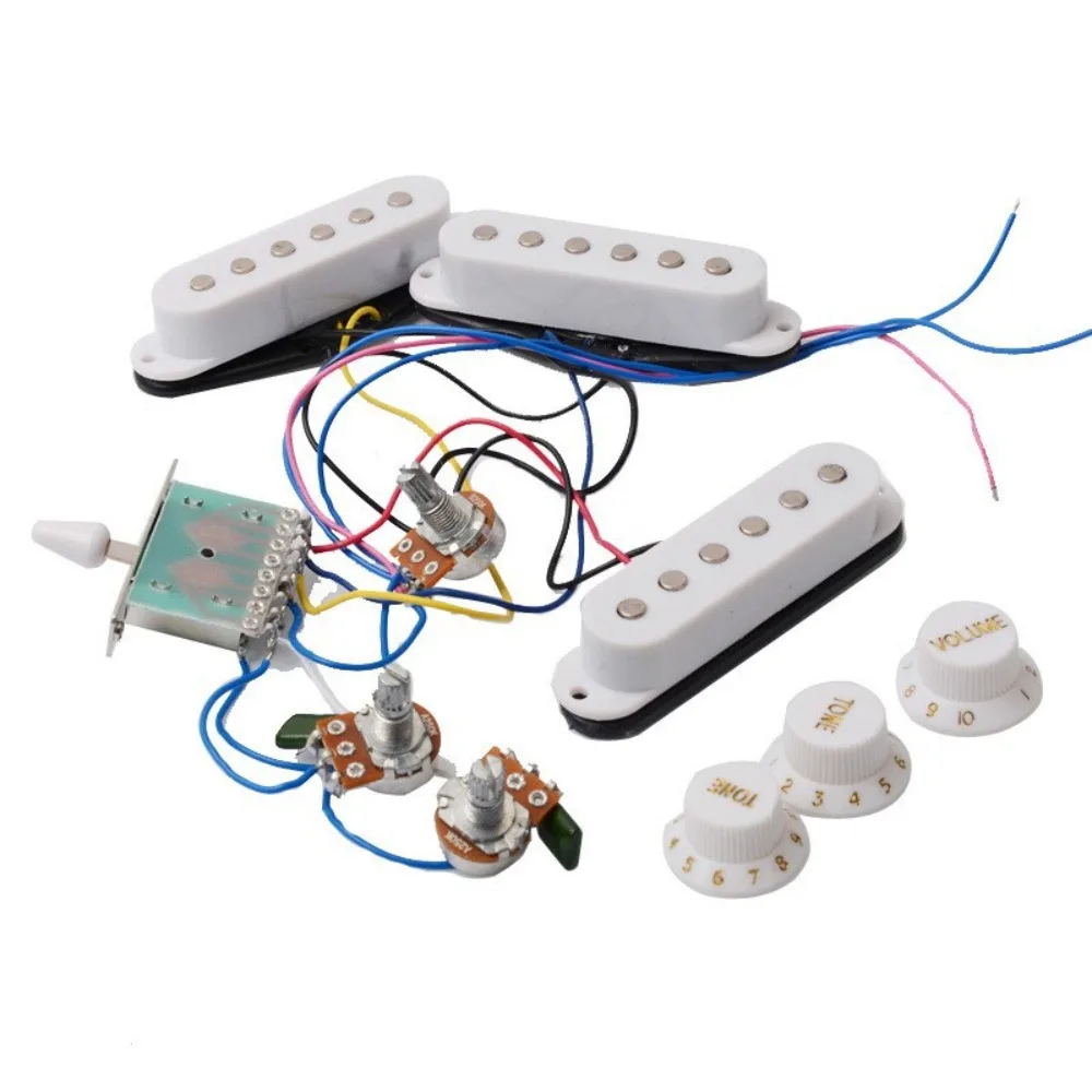 5-way Switch Electric Guitar Pickup Vintage Tone DIY Electric Guitar Wiring Harness Two Tone One Volume Electronic Components