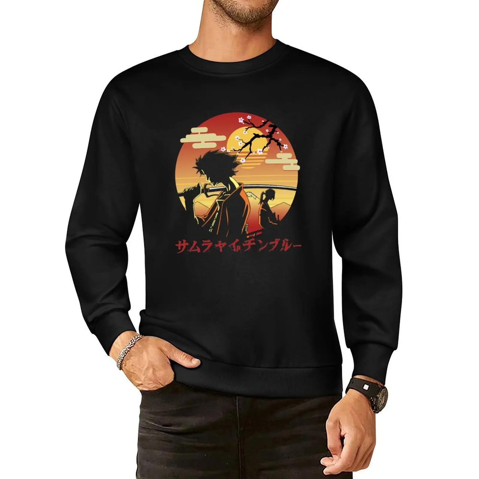 

Mugen And Jin Champloo Japanese Sunset Pullover Hoodie korean clothes blouse clothes for men sweatshirt