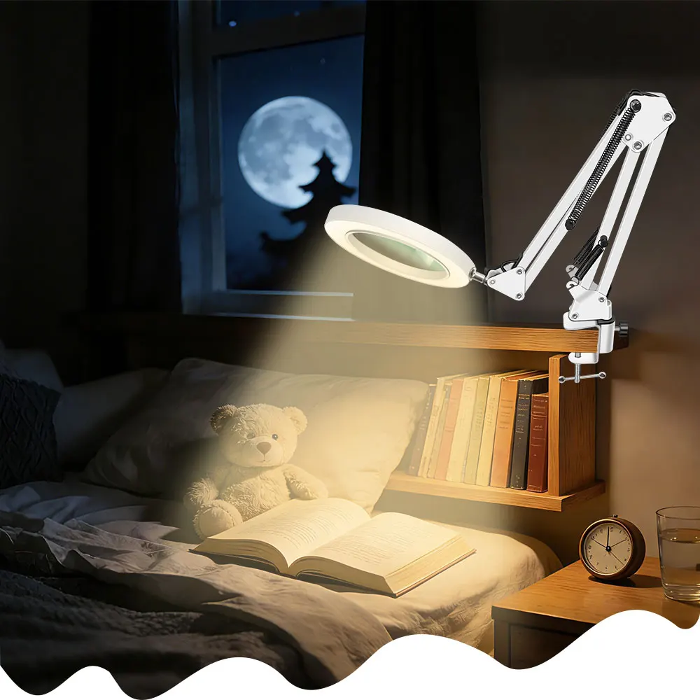 Remote Control USB Magnifier Table Lamp 72 LED 3 Color 8x/10x for Electric Iron Repair/Table Lamp/Skin Care Beauty