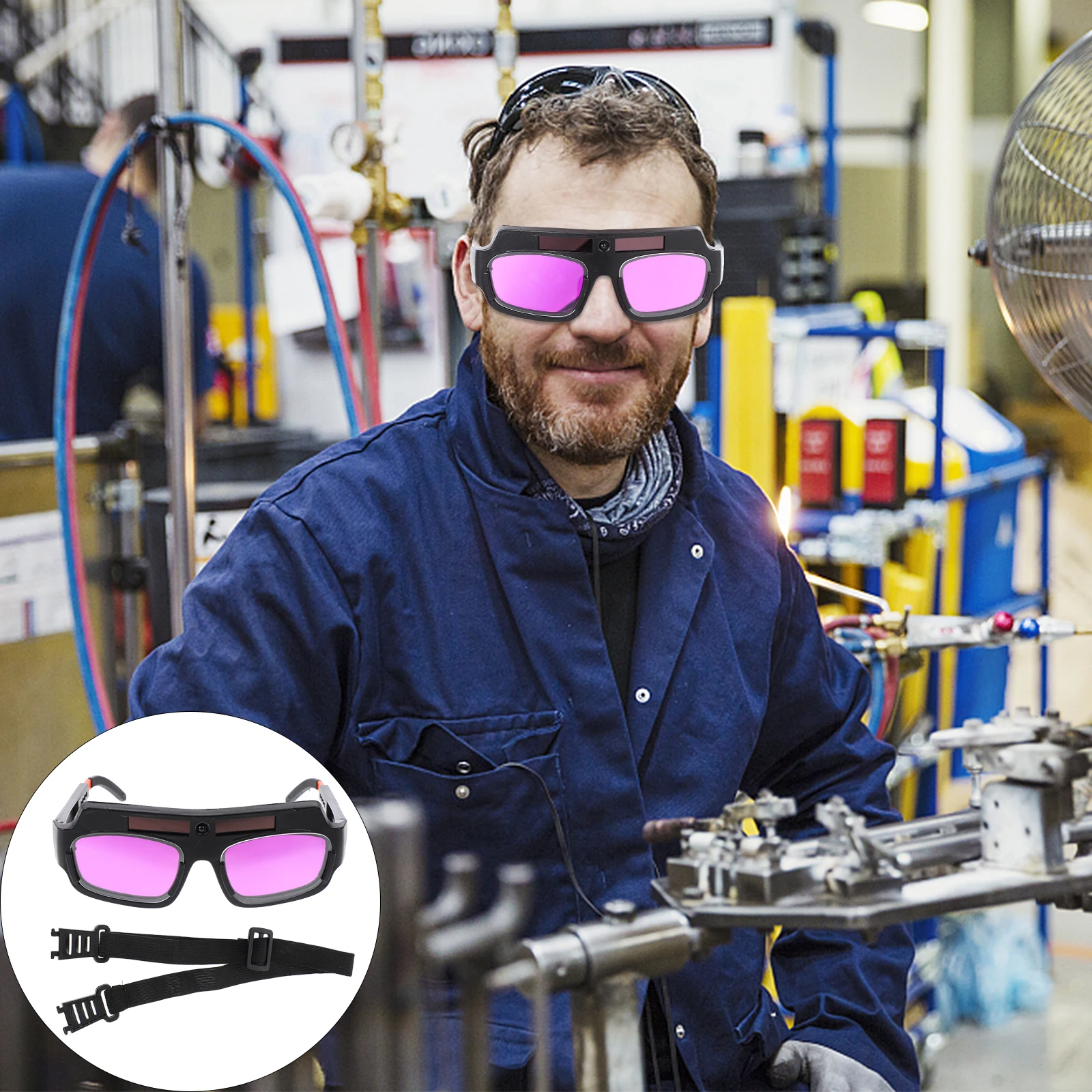 

Auto Darkening Welding Goggles Safety Glasses Electric Welding Eye Protection UV Infrared Anti Glare Lens Professional