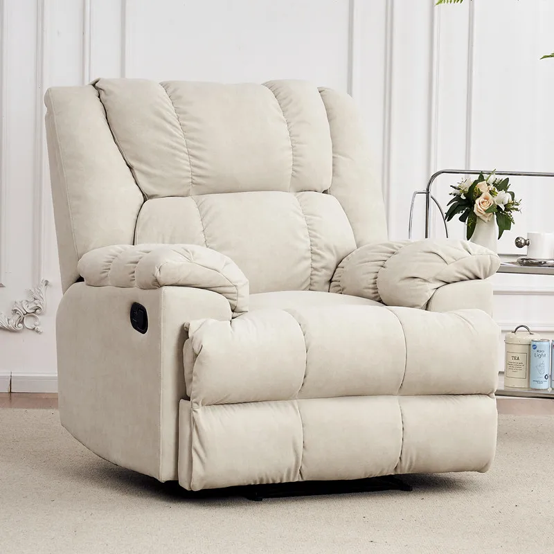 

First class sofa, cabin single person fabric art cloud lazy person can lie down and sleep living room massage rocking chair