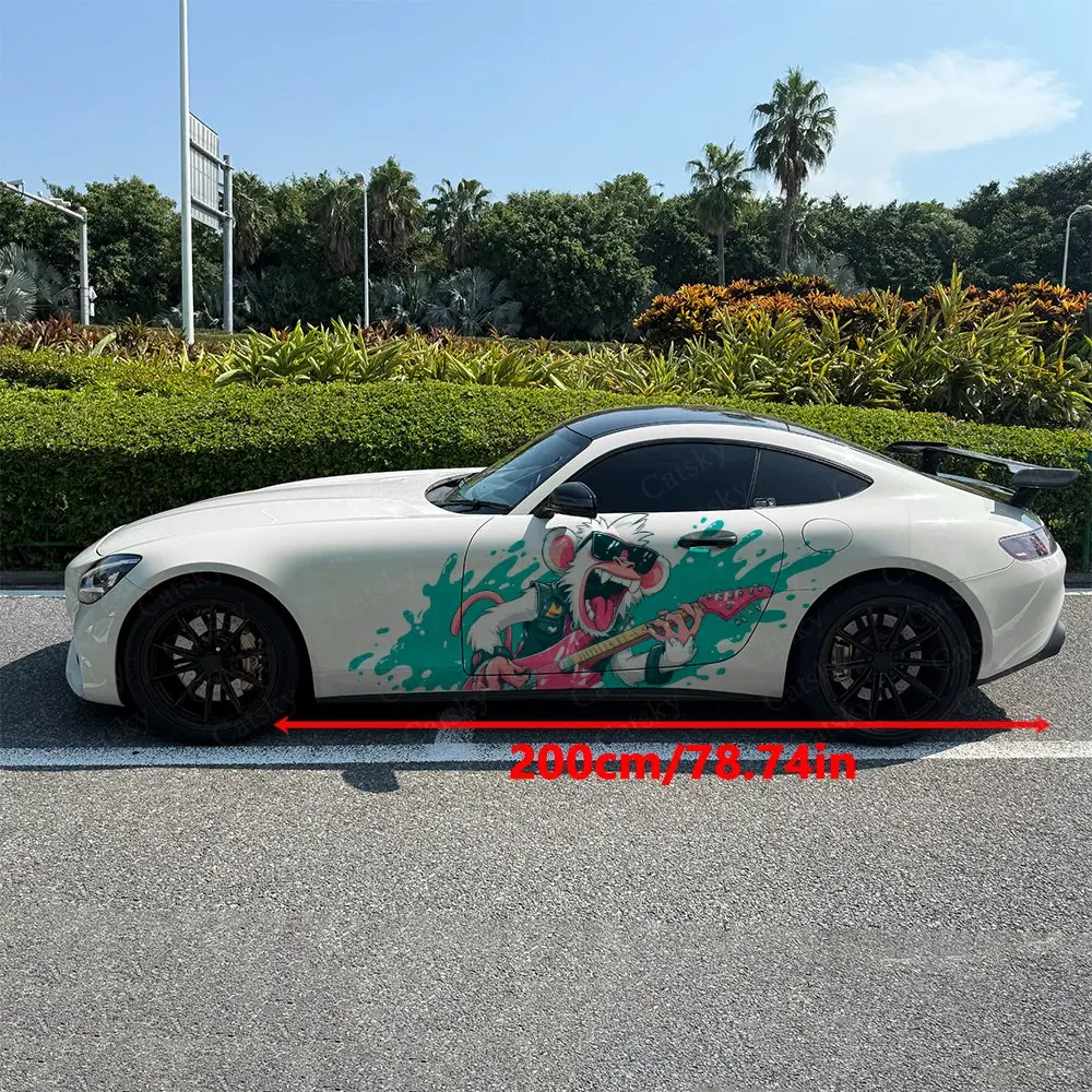 2pcs The Singing Gorilla Car Sticker Full Body Decal Decoration Scratches Protect Car Sticker Waterproof Car Vinyl Wraps