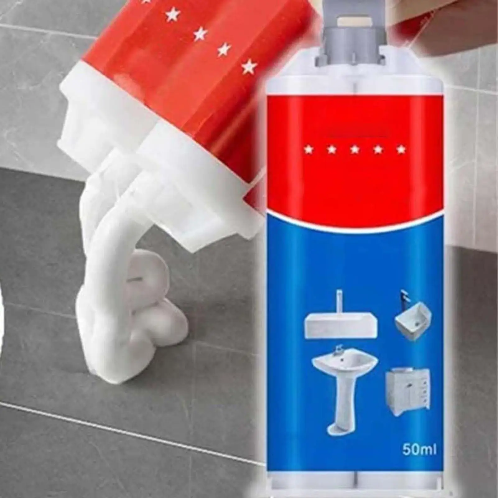 50ml Tile And Ceramic Glaze Repair Paste Fix Tub Cracks Repair filling material for Ceramic tile flooring kitchen tables sinks