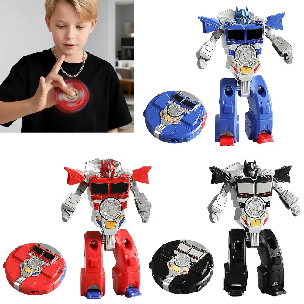 Transformable Fidget Spinner Toy 360 Rotating Ball Deformation Robot Fingertip Decompression Toy For Kids Party Gift