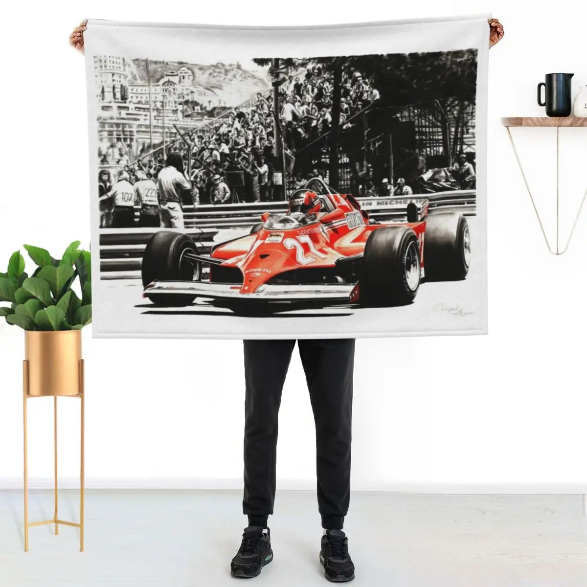 Villeneuve, Monaco GP, 1981. LF2 Throw Blanket Moving for babies Camping Cute Single Kid'S Blankets