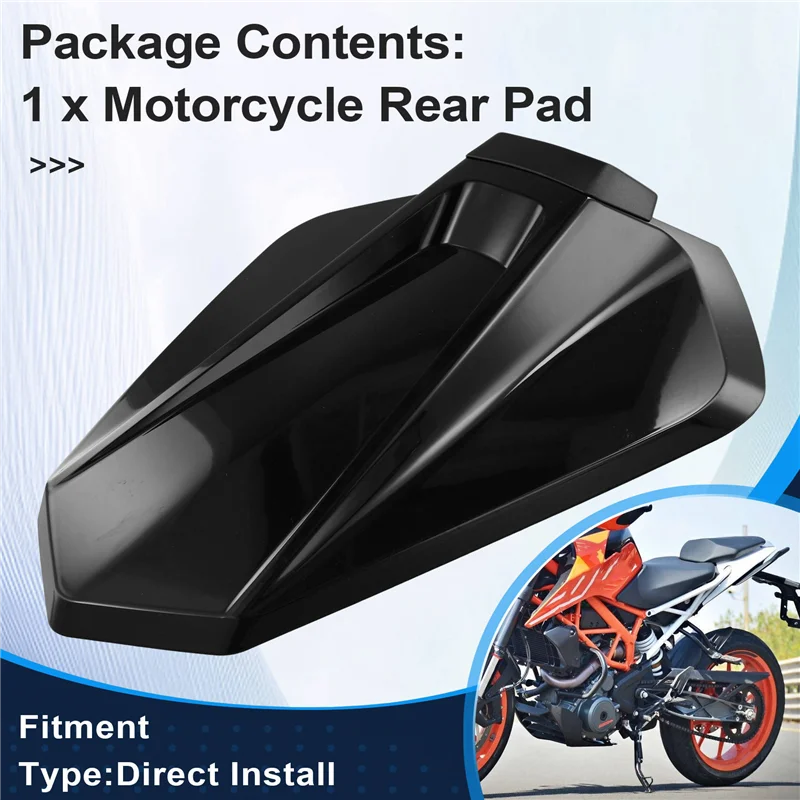 

AEF2-For 125 200 250 390 Duke 2017-2023 Motorcycle Rear Pad Glossy Black Pillion Passenger Seat Cover Fairing KTM200
