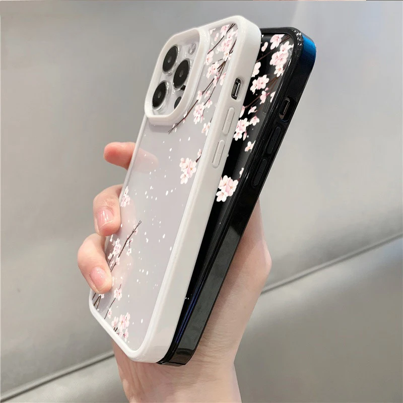 Cherry Blossom Floral Phone Case for iPhone 11 12 13 14 15 Pro 16 17 Pro Max 16E Air X XR XS 7 8 Plus SE 2022 Shockproof Cover view 5