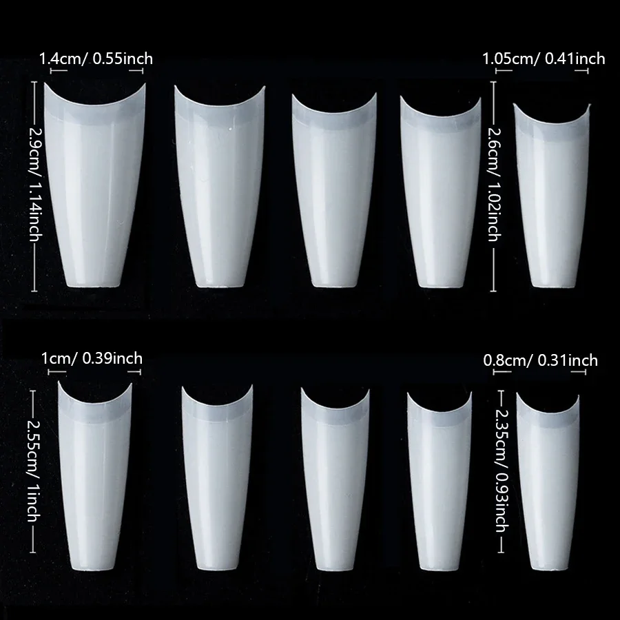 Set di punte per unghie francesi naturali da 500 pezzi Strumenti per manicure Decorazione per unghie Unghie finte per mani belle