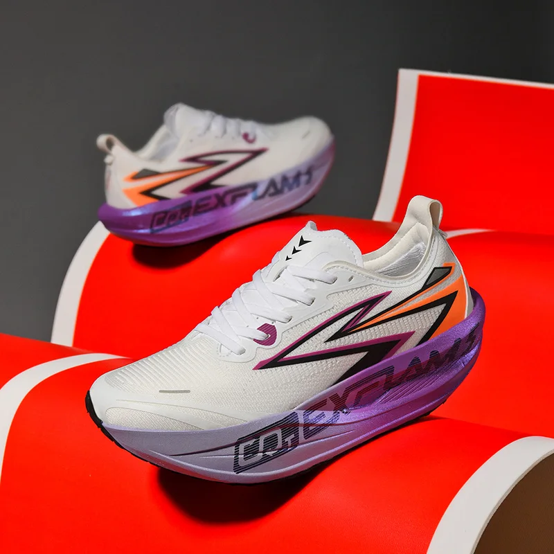 Zapatillas de Running para Hombre con Placa de Carbono, Especiales para Maratón, Deportivas, Transpirables, Ligeras, Cómodas, Antideslizantes, para Mujer