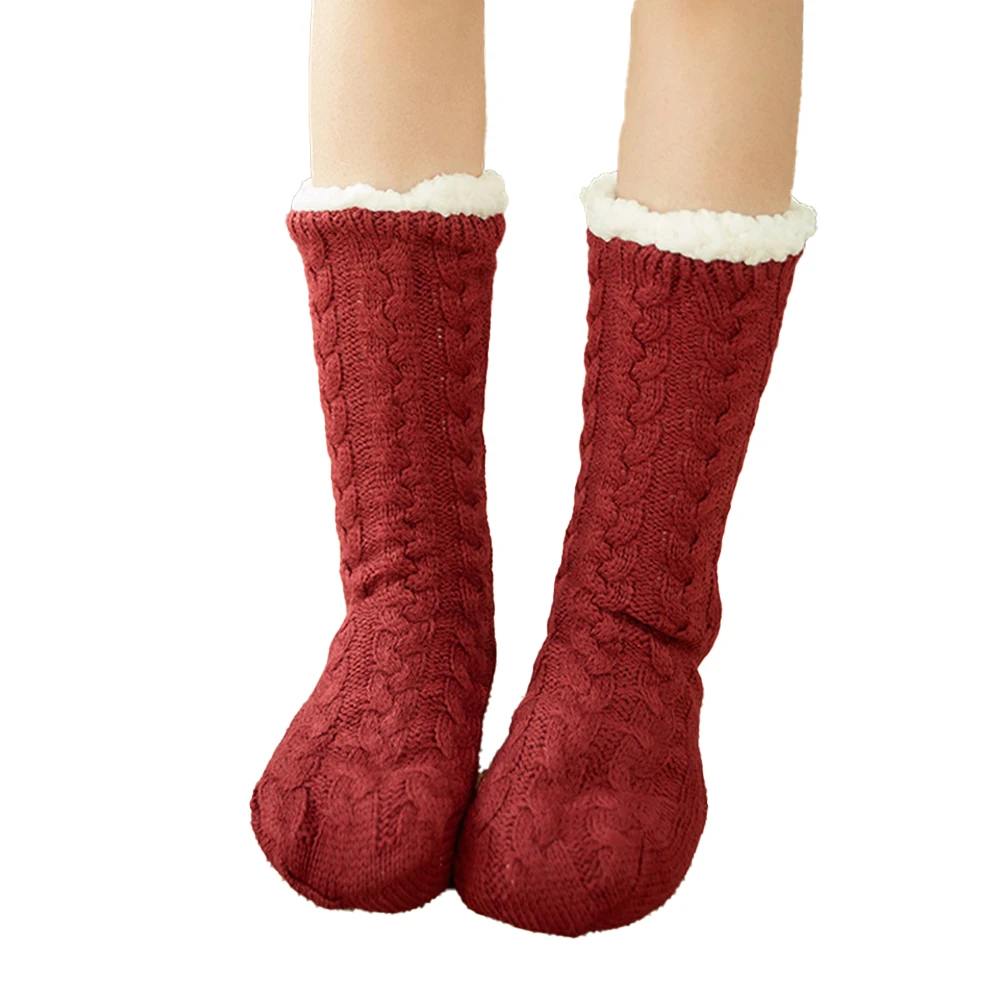

Anti-slip Floor Socks Non-slip Knitted Socks Bedroom Home Breathable Comfortable Knitted Stretchy Acrylic Fibers