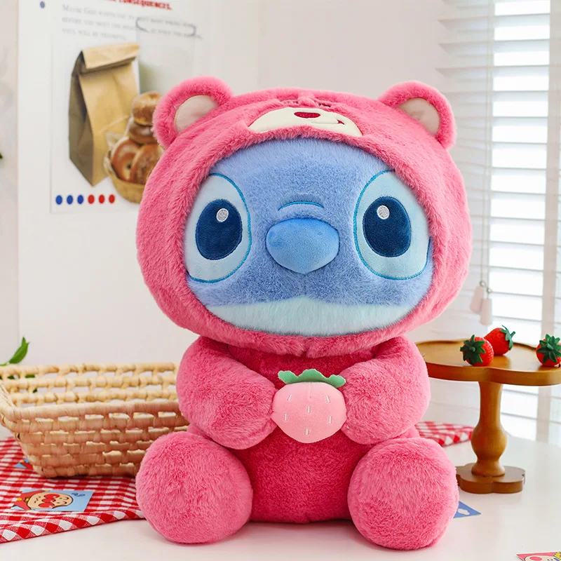 20/40/60/80cm nuevo producto juguete de peluche de punto se transforma en oso de fresa Labu muñeca de dibujos animados regalo del Día de San Valentín decoración de la habitación