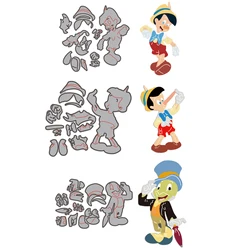 Disney Pinocchio Metal Cutting Dies Jiminy Cricket  Die Cuts Set for DIY Scrapbooking Paper Cards Crafts Making New Arrival 2022