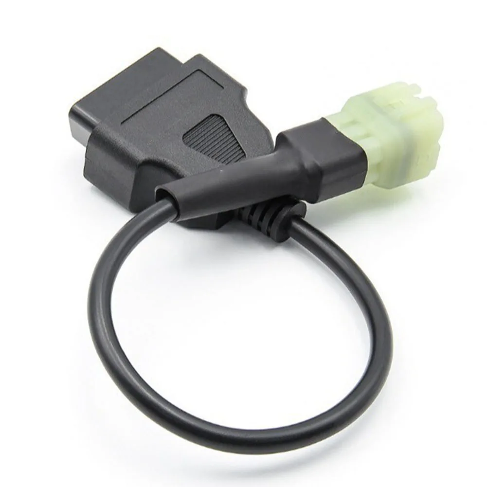

Кабель-адаптер OBD2 с 6-контактного на 16-контактный разъем для скутеров и мотоциклов, позволяющий считывать коды неисправностей и получать данные в реальном времени.