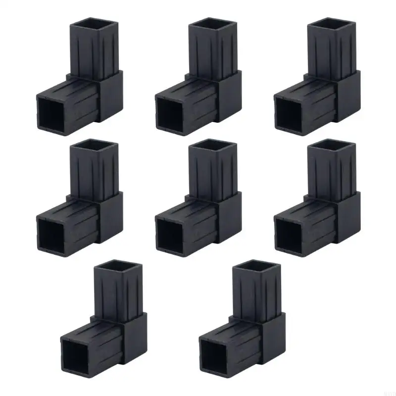 8Pcs Plastic Joint Square Tube Connector Connection Fastener for Furniture Framing and Structural Support Enduring M4YD