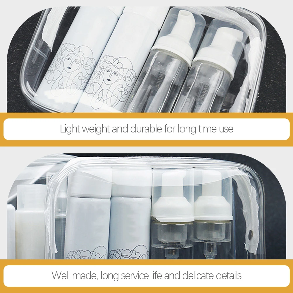 

2Pcs PVC Bags 200x65x135mm Large Capacity Makeup Zipper Makeup ganizer Storage Travel Toiletries Bag Bag