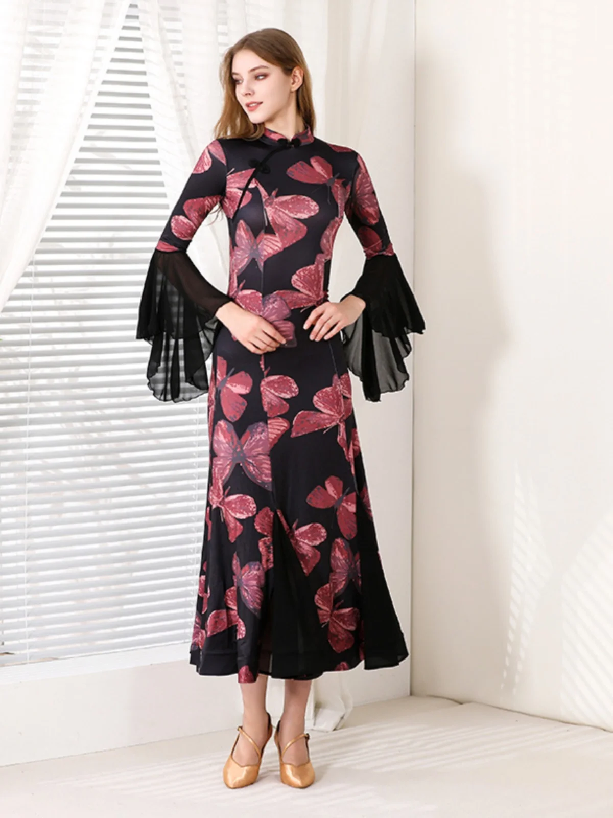 여성용 신형 모던 댄스 드레스 국가 표준 댄스 볼룸 댄스 왈츠 드레스 My914