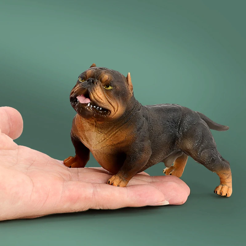 Simulation Wildlife Model Set Bully Dog Social Dog Solid Plastic Simulation Toy Micro Decoration