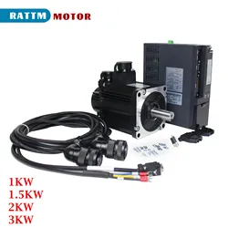 【Optical Encoder】1KW 1.5KW 2KW 3KW WDL Deries AC Servo Motor Set Kit 2000-2500rpm 130MM Flange + Brake Or Not