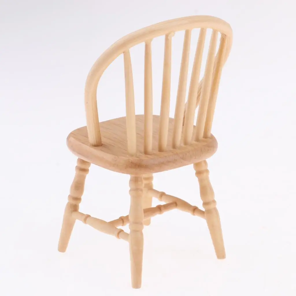 

Dollhouse Chair 1 12 Miniature Furniture Wooden Decor for Doll House Accessories Decoration Kids DIY Room