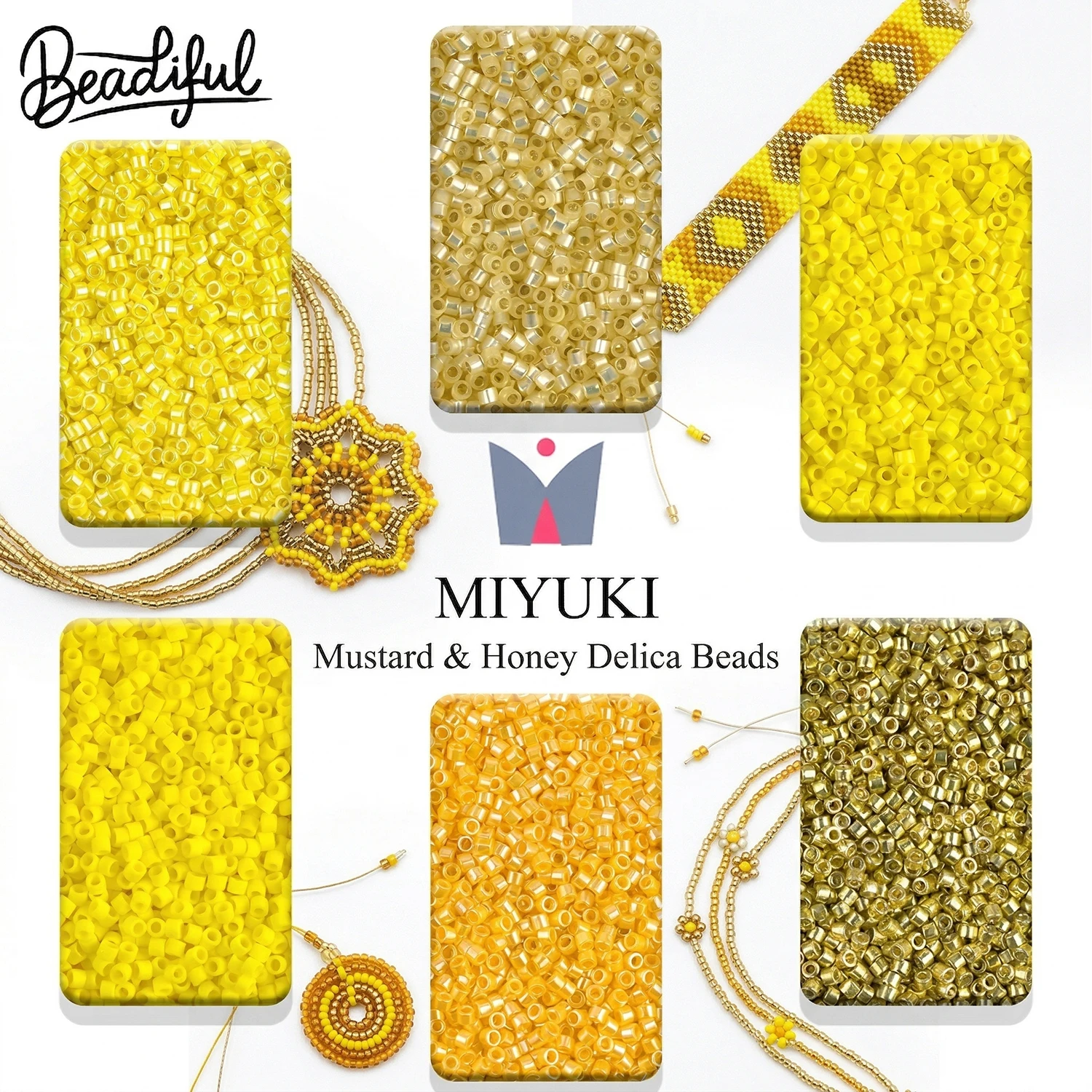 

10g/2000pcs MIYUKI DELICA BEADS 11/0 - Mustard Honey Series Japan Glass Seed Beads for DIY Earrings & Jewelry Craft