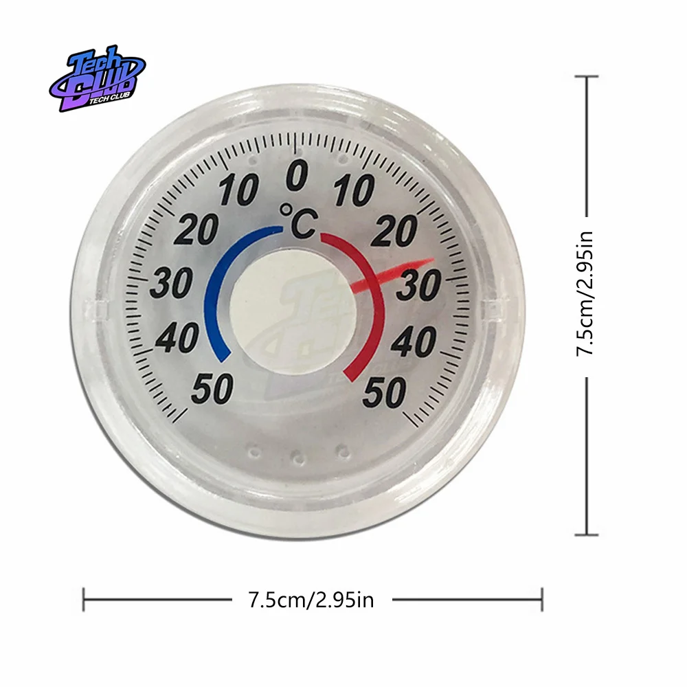 Self Adhesive Round High Accuracy Thermometer For Window Indoor Outdoor Wall Greenhouse Garden Home Supply