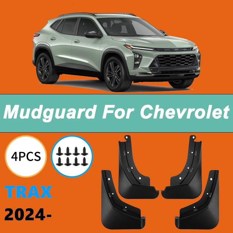 

For Chevrolet Trax 2024 Automotive Tire Mudguard Waterproof Prevent Mud Splashing Car Mud Flaps Fender Trim 4pcs Accessories