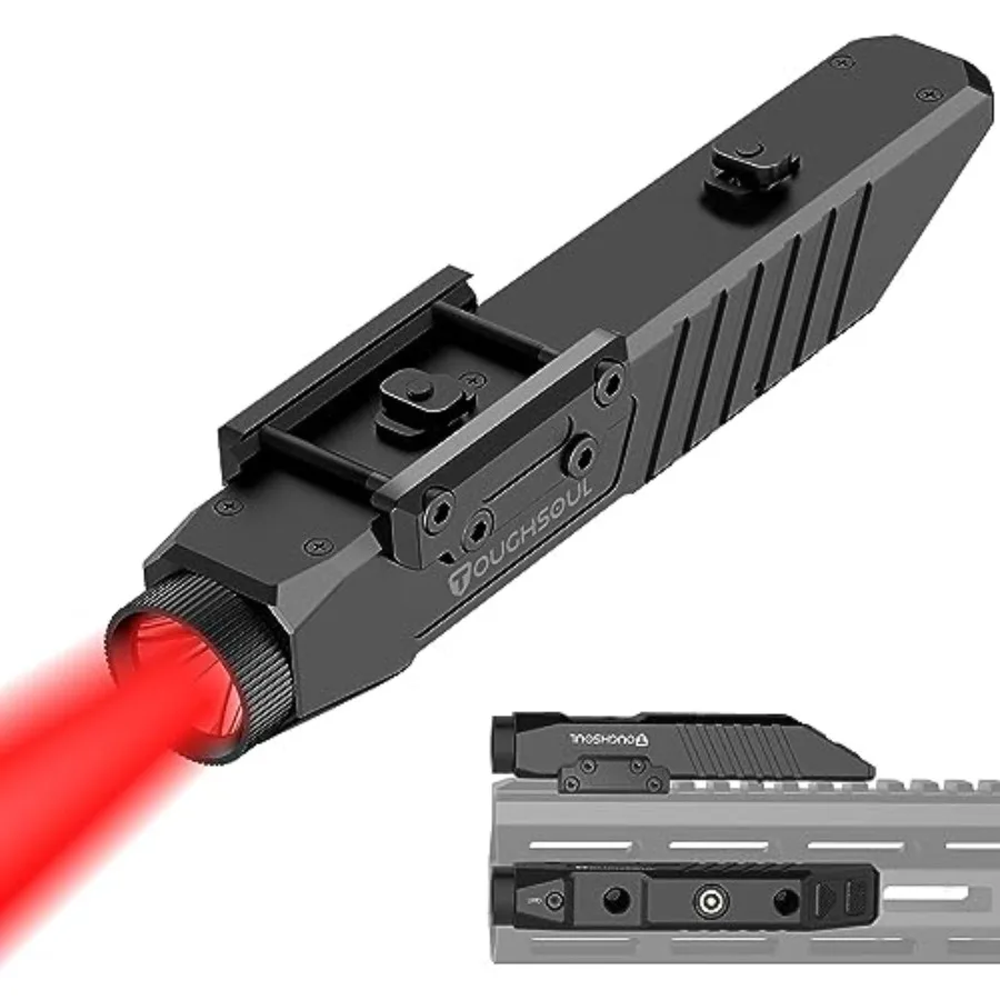 

Hunting Flashlight Red Light, Low Profile Mlok Picatinny Mounted Portable Flashlight for Coyote Hog Varmint Night Hunt