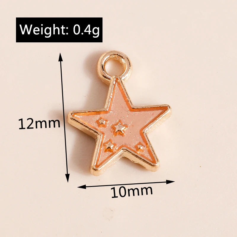 Leslie 10 Stück Emaille Galaxy Saturn Globus Mond Stern Anhänger für Halsketten Armbänder Ohrringe DIY Schmuckherstellung Zubehör – Detail 8