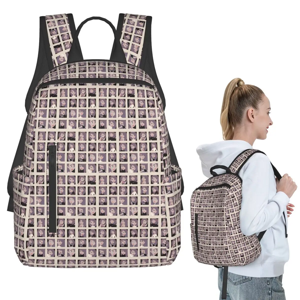 

Basic Average Girl Here To Save The World Backpack Student BookBag Kids School Bag Computer Shoulder Bags Men Women