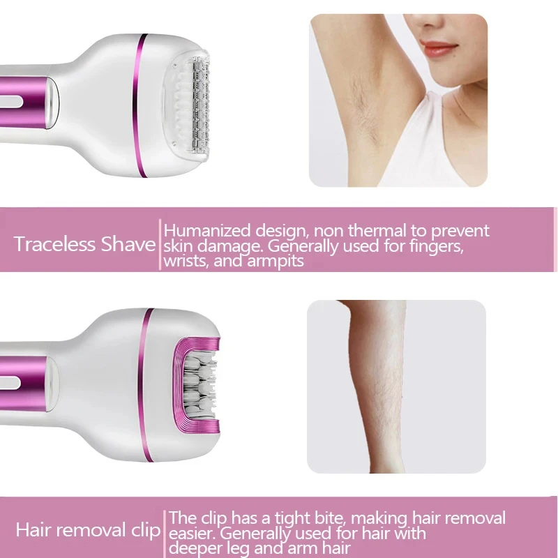 HOMEFISH 3in1 Rechargeable Women Epilator For Body Electric Female Hair Removal Bikini Trimmer Leg Lady Shaver Callus Remover